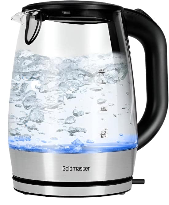 Gold Master Kettle, 1.7Lit, 2200Watts, Glass