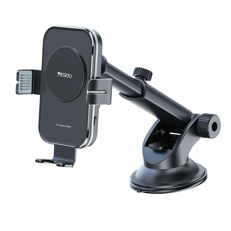 Yesido C118 Automatic Wireless Charging Car Phone Holder – Black
