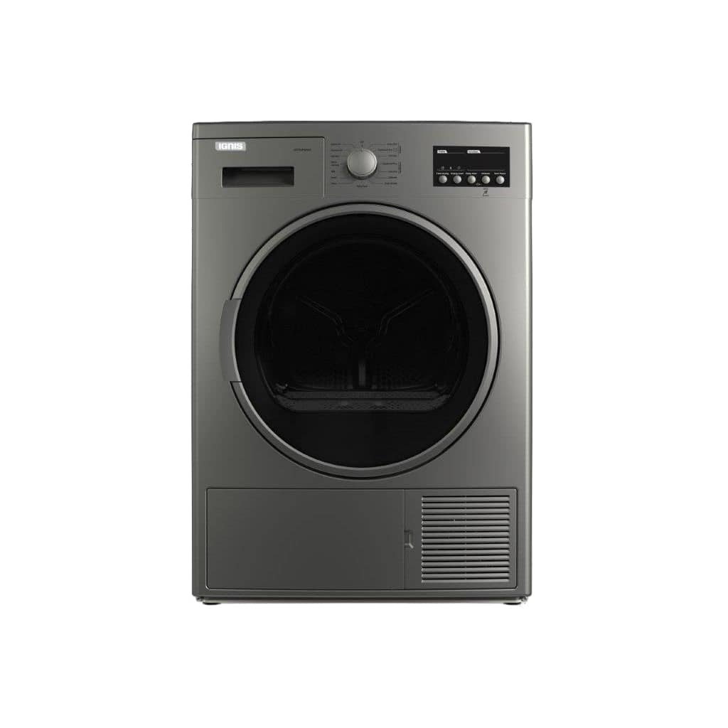 IGNIS Heat Pump Dryer A++, Safety System, 15Programs, 9KG, Silver