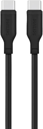 Philips Fast Charging Cable USB-C to USB-C, 60Watts, 1.2Mm, Black