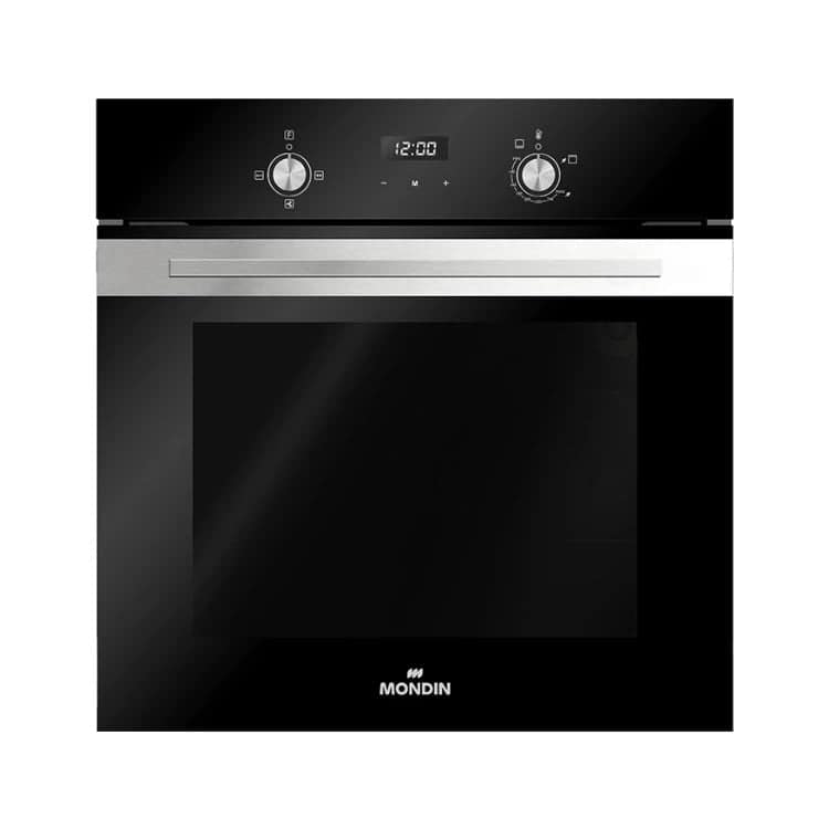 Mondin Built in Gas Oven, 60Cm, Digital Double Fan, Black
