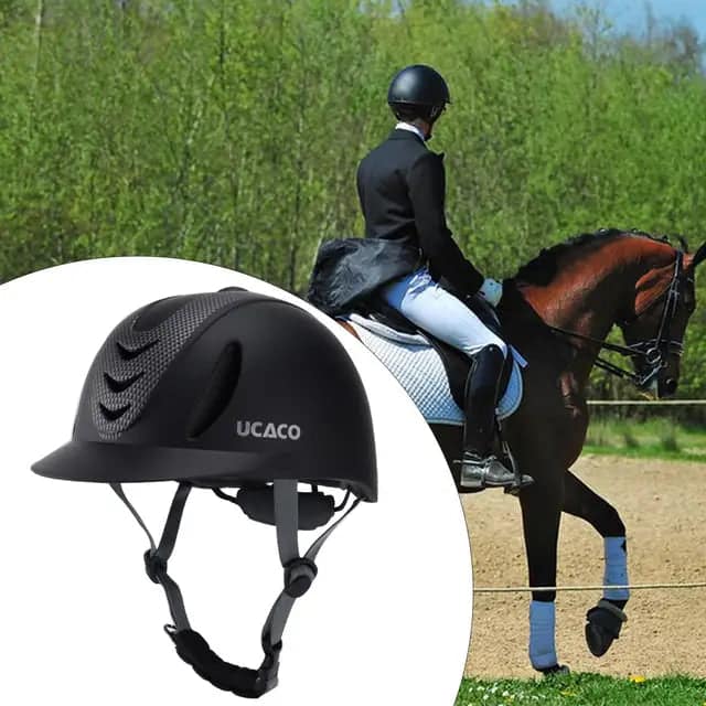 Adjustable Riding Helmet from UCACO, Lightweight and Safe for Women, Men, and Youth, Providing Ideal Protection and Comfort While Horse Riding or Various Sports Activities.