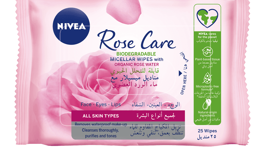 NIVEA Rose Care Biodegradable Micellar Wipes