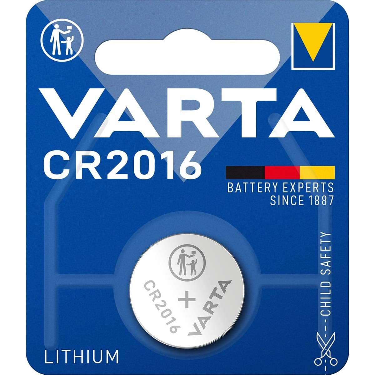 VARTA CR2016 Lithium Coin Battery 3V (2-Pack)