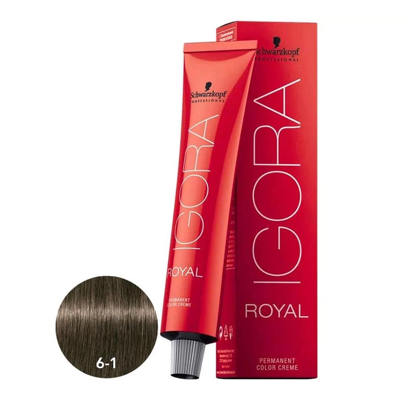 SCHWARZKOPF IGORA ROYAL 6-1 Dark Blonde Cendre 60ml