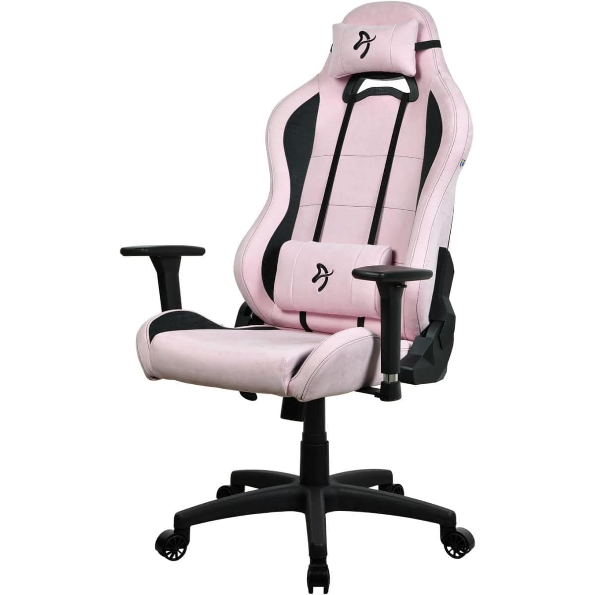 Arozzi Torretta Premium Super Soft (2023) Upholstery Fabric Unique Velvety Texture Breathable Fluid-Repellant Ergonomic Design for Office & Gaming Chair - Pink