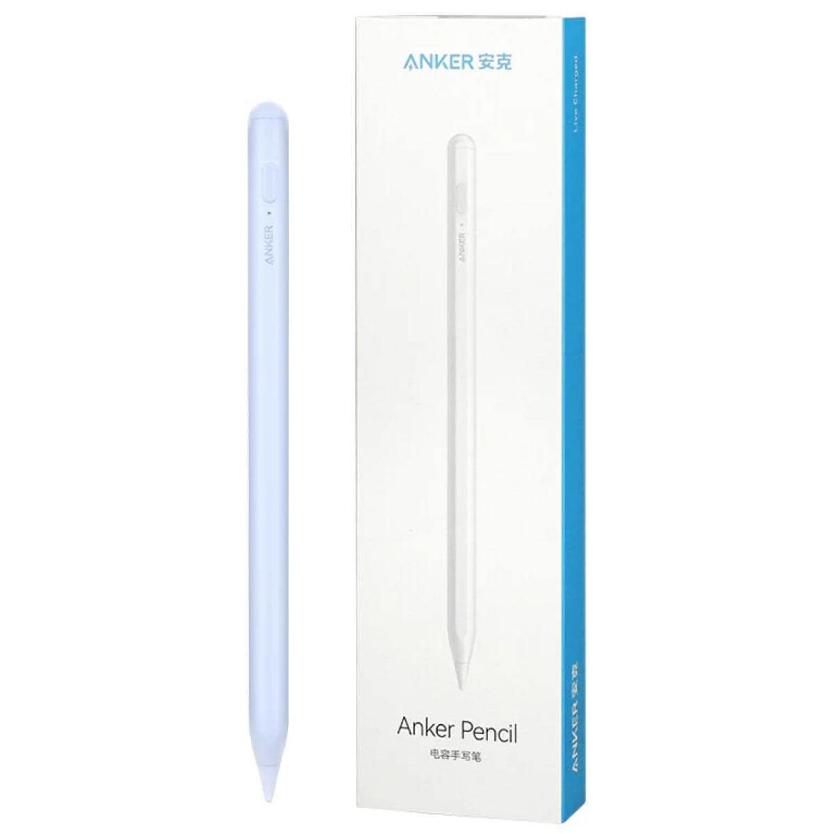 Anker Pencil A7139631 Drawing Stylus Pen Bluetooth 5.3 up to 8 Hours USB-C Charging 15.4 Grams For Apple iPad - Blue