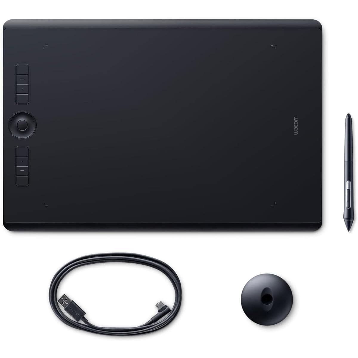Wacom Intuos Pro Large Bluetooth Graphics Drawing Tablet 8 Customizable ExpressKeys 8192 Pressure Sensitive Pro Pen 2 Included For Mac OS & Windows