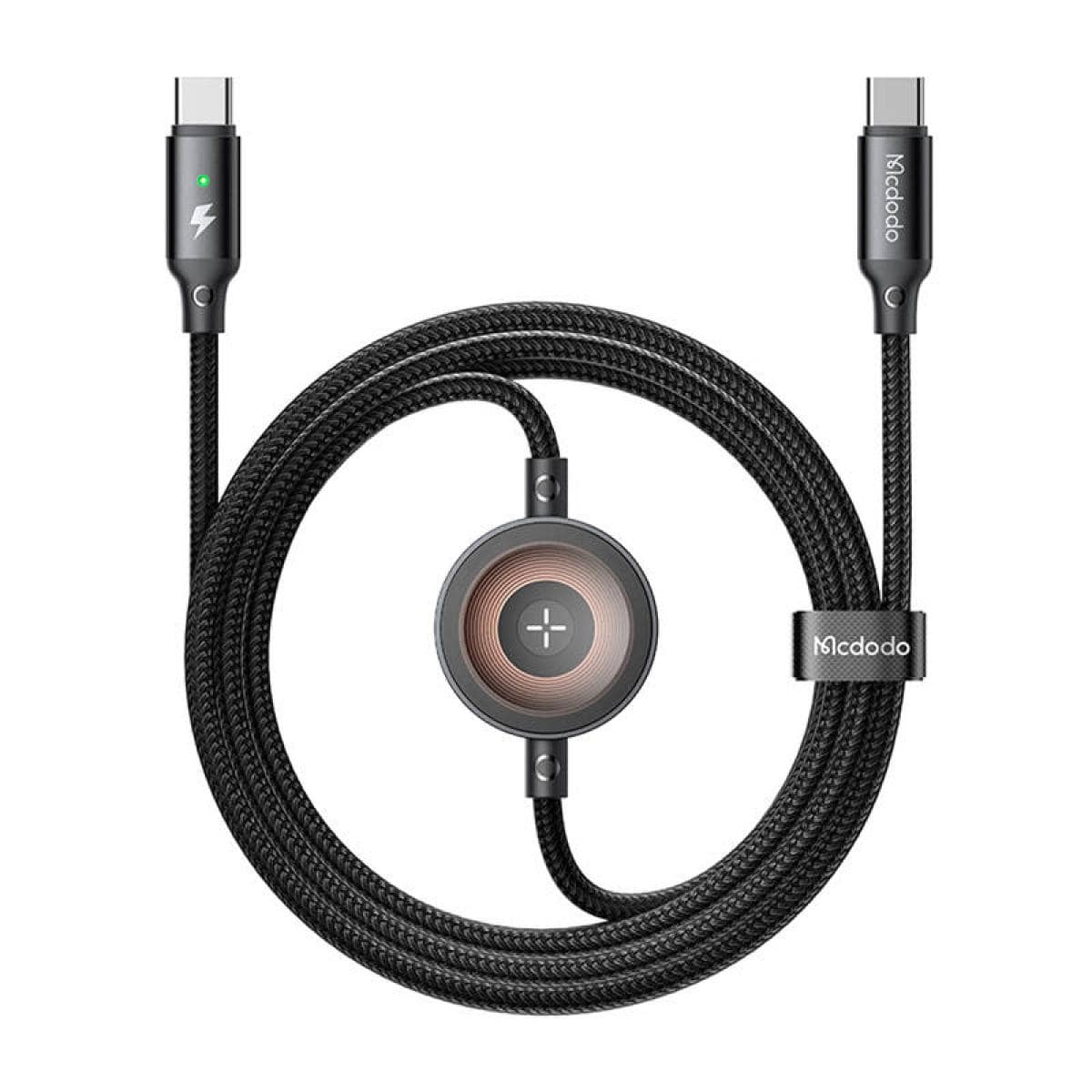 Mcdodo CA-2580 2-in-1 USB-C cable + Apple Watch charger, 60W, 1.5m - Black