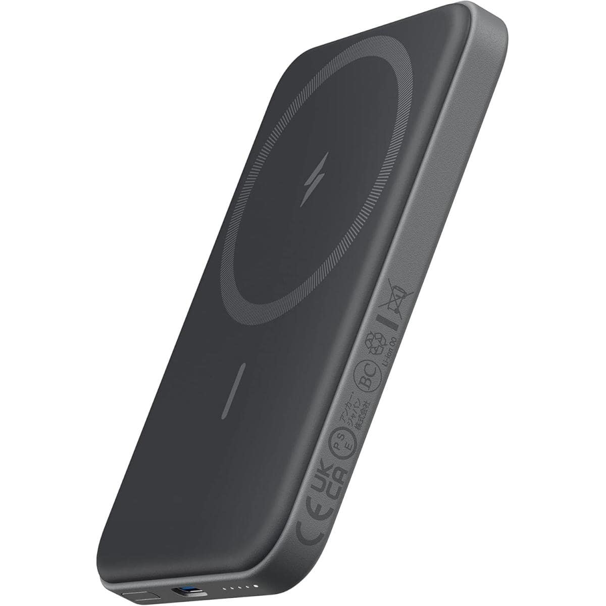 Anker 621 magnetic battery MagGo, 5000mah magnetic wireless portable charger with USB-C cable, only compatible with iPhone 14/14 pro/14 pro max, 13/12 series, Gray