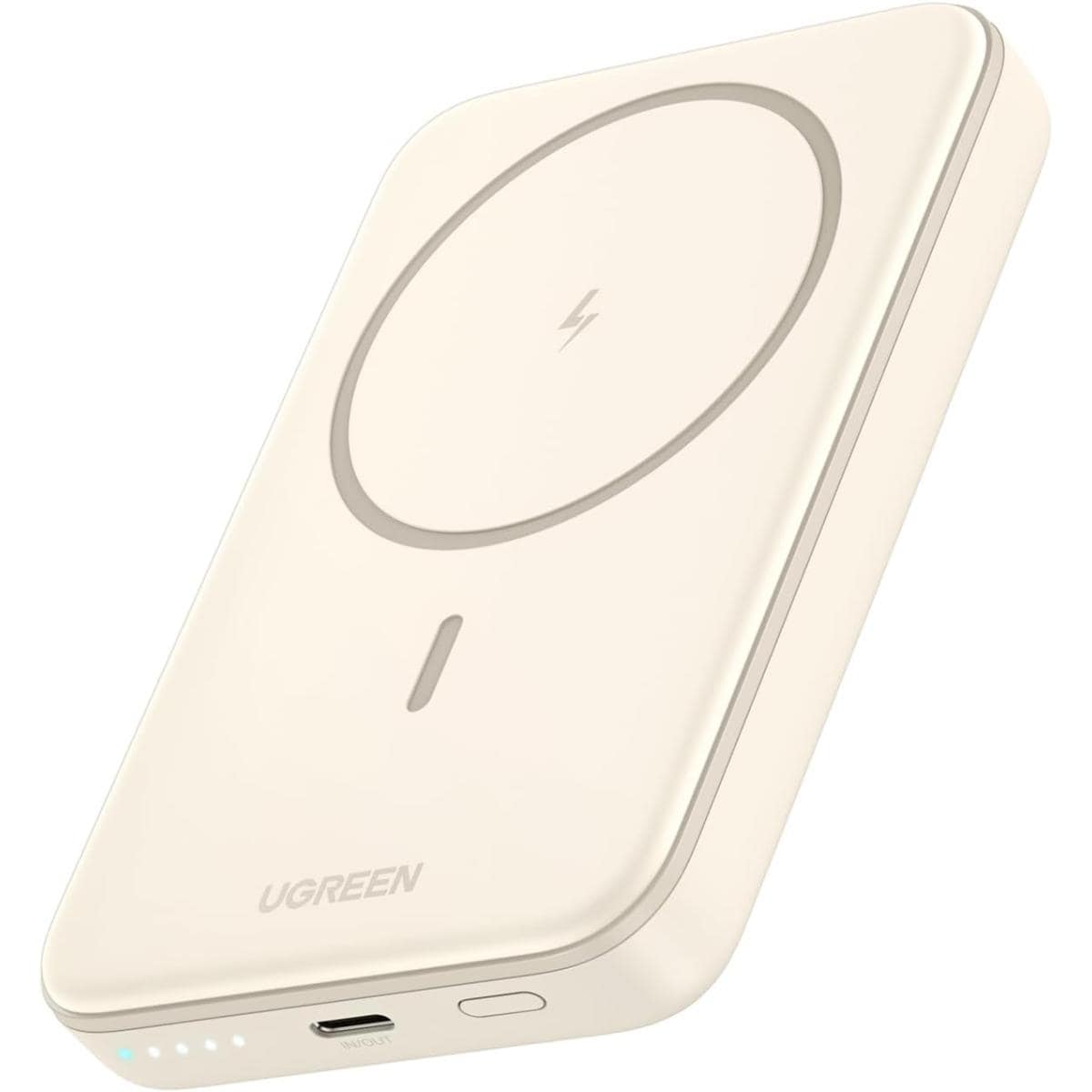UGREEN PB561 Magnetic Power Bank, 10,000mAh Wireless Portable Charger, PD 20W Fast Charging Battery Pack with USB-C for Magsafe, iPhone 16/16 Pro/15/15 Plus/15 Pro/15 Pro Max, iPhone14/13/12 Series - White