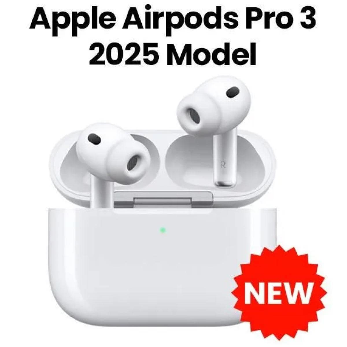 Apple AIR PODS PRO 3 Wireless headphones with charging case. includes 5 ear tip sizes. compatible with USB - C , Apple watch, Magsafe & Qi Certified Charger USB - Cable sold separately