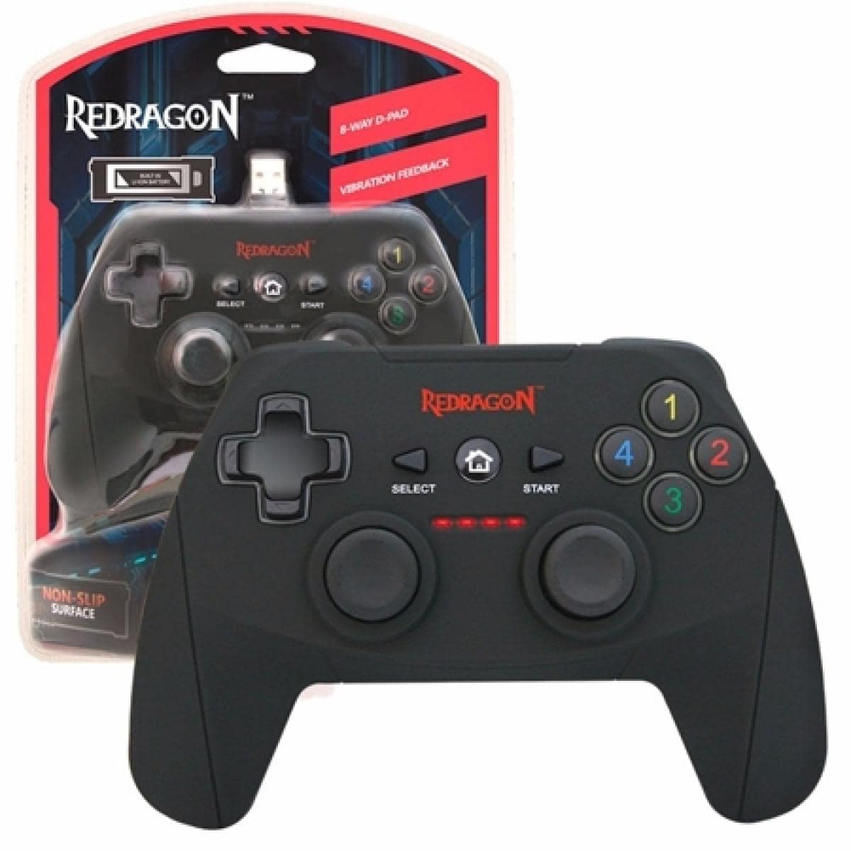 Redragon HARROW G808 Wireless PC Game Controller Dual Vibration Harrow PC, PS3, Playstation, Android, Xbox 360