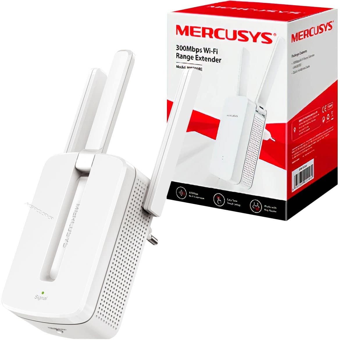 Mercusys MW300RE 300Mbps Wi-Fi Range Extender (White)