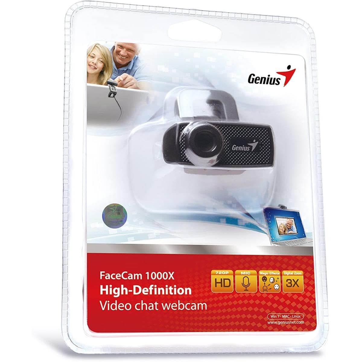 Genius FaceCam 1000X 720P HD Webcam with Microphone