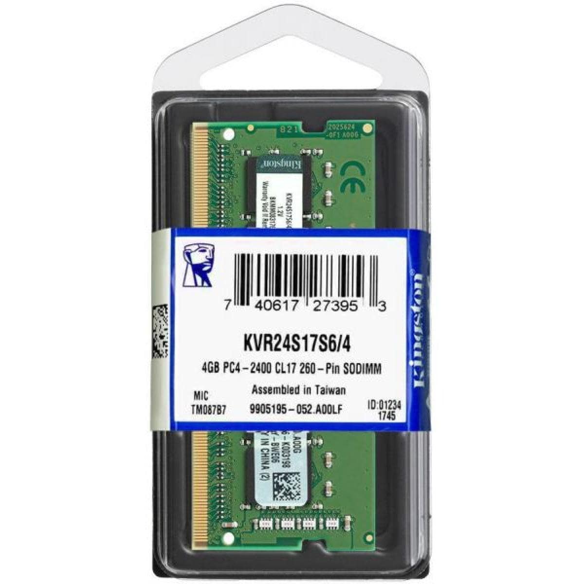 Kingston ValueRAM 4GB DDR4 PC 2400 For Notebook
