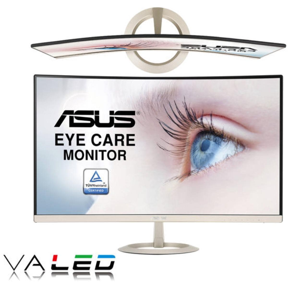 ASUS Curved VZ27VQ 27” Full HD 1080p DP HDMI VGA Eye Care Monitor