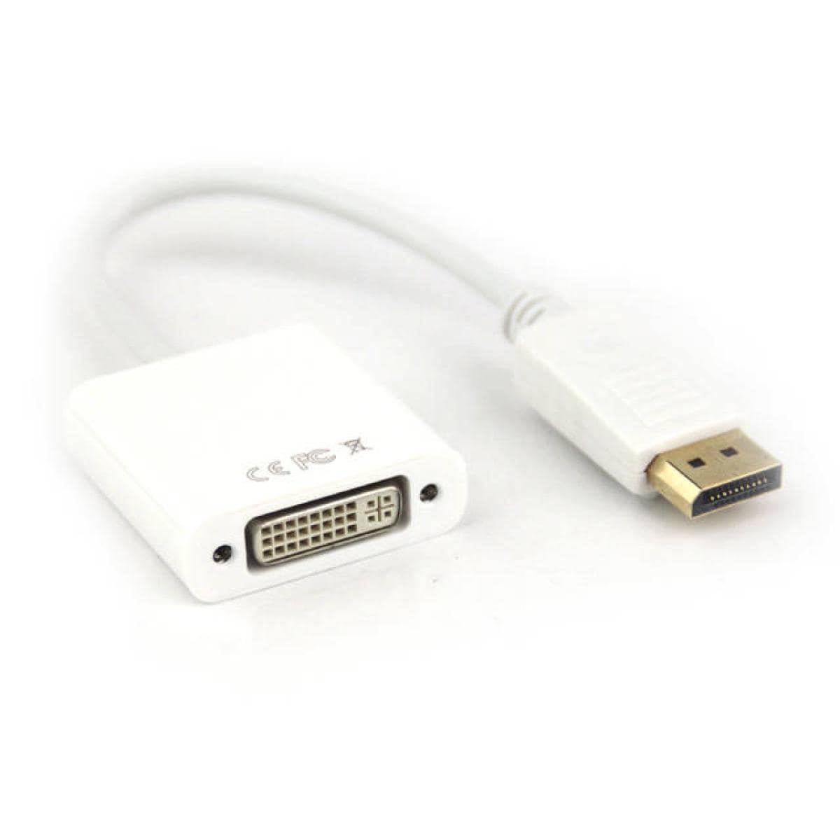 VCOM DVI Female to DisplayPort Male Cable (White)
