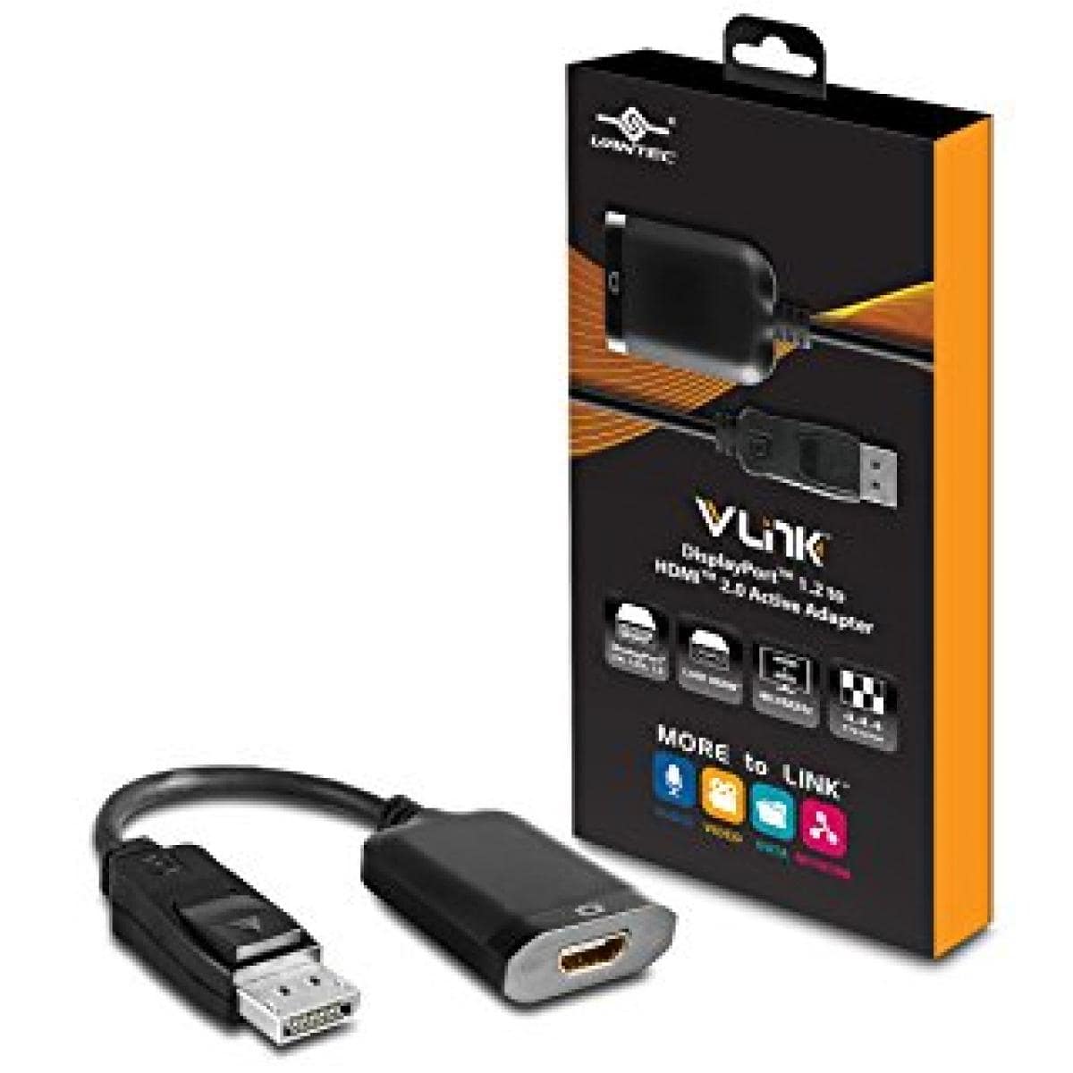 Vantec VLink DisplayPort HDMI Female Active Adapter