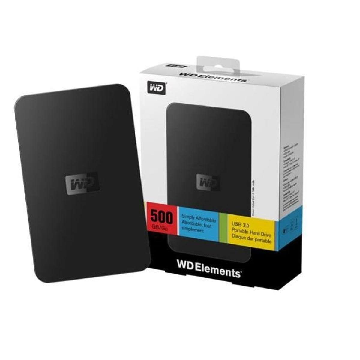 WD Elements 500GB USB 3.0/2.0 Portable Hard Drive
