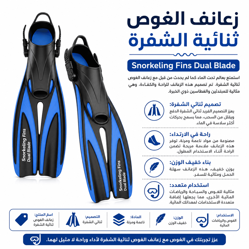 Snorkeling Fins Dual Blade
