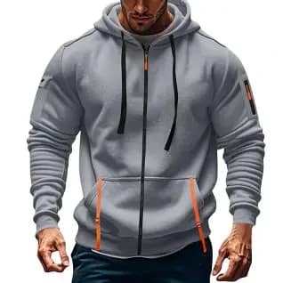 Men's Zippered Hoodie
