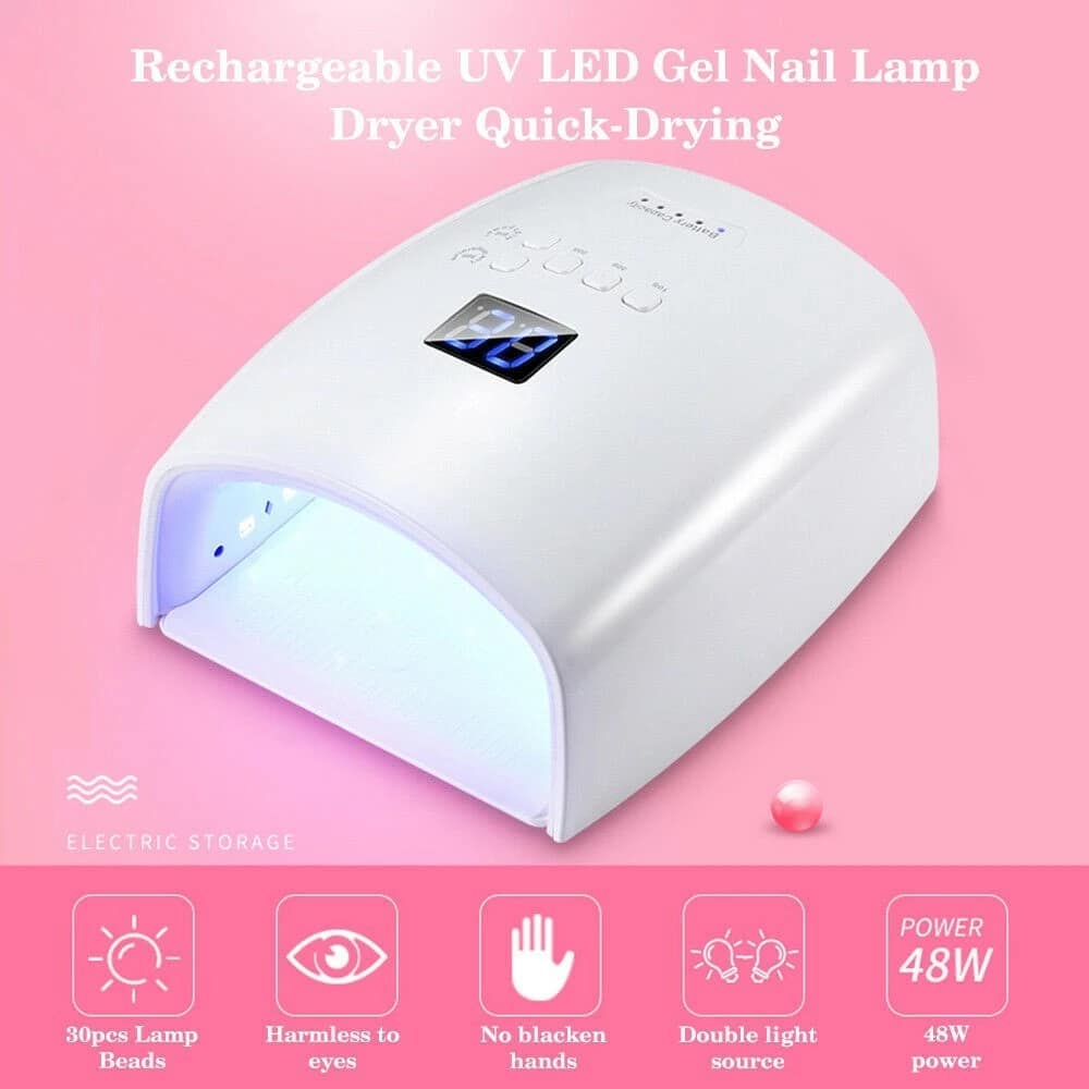 48W Rechargeable UV LED Gel Nail Lamp Dryer