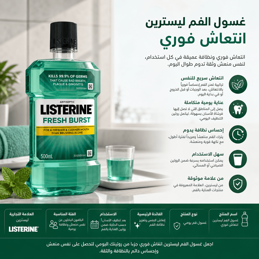 Listerine Fresh Burst Mouthwash