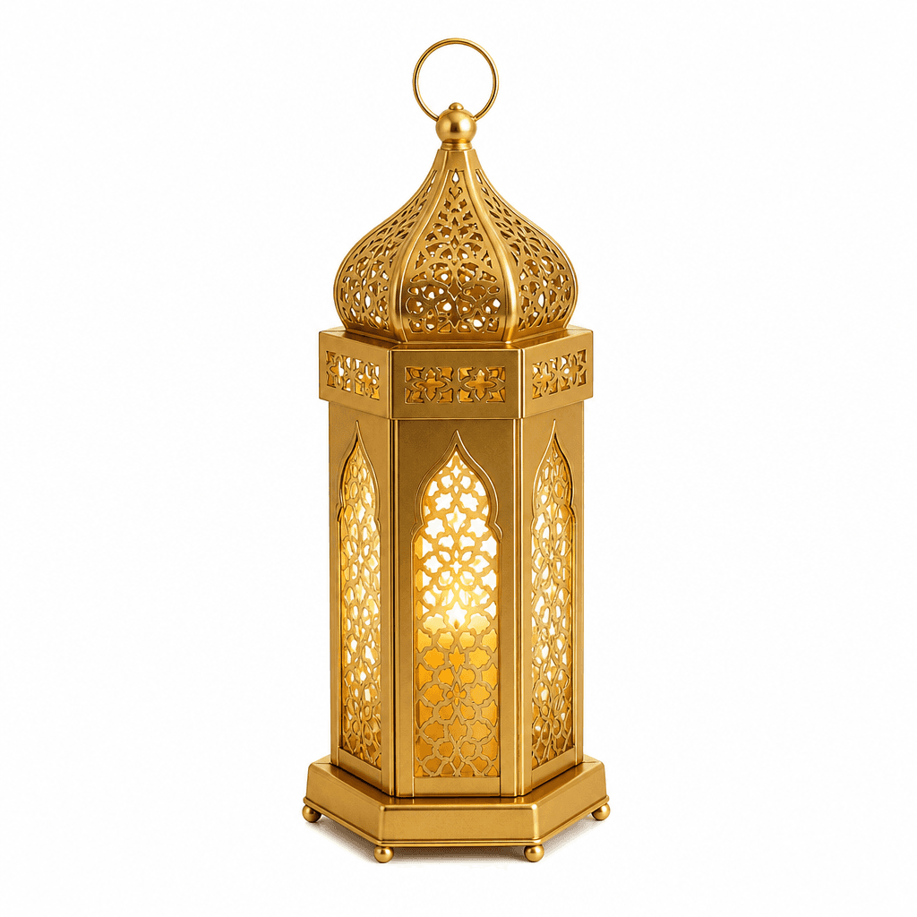 Ramadan Lantern Metal Gold
