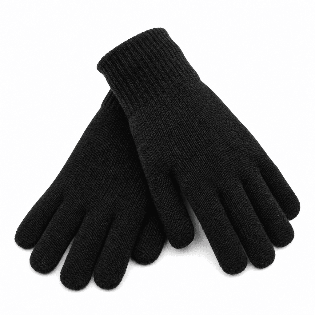Winter Gloves Wool Black
