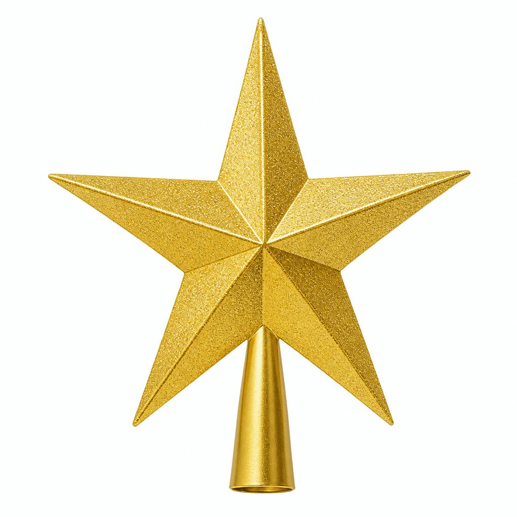 Christmas Tree Top Star Gold