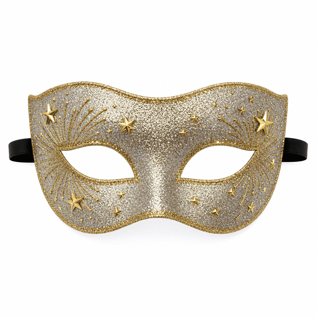 New Year Glitter Mask