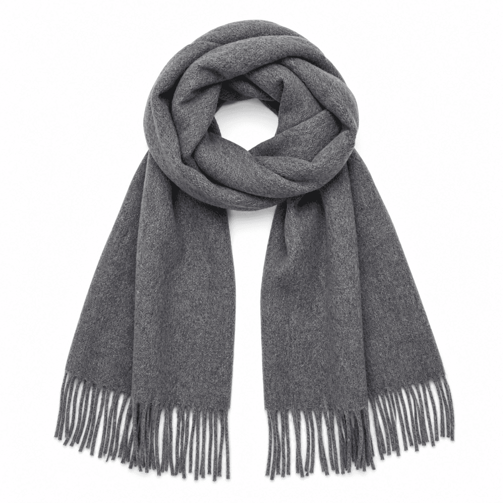 Winter Wool Scarf Grey