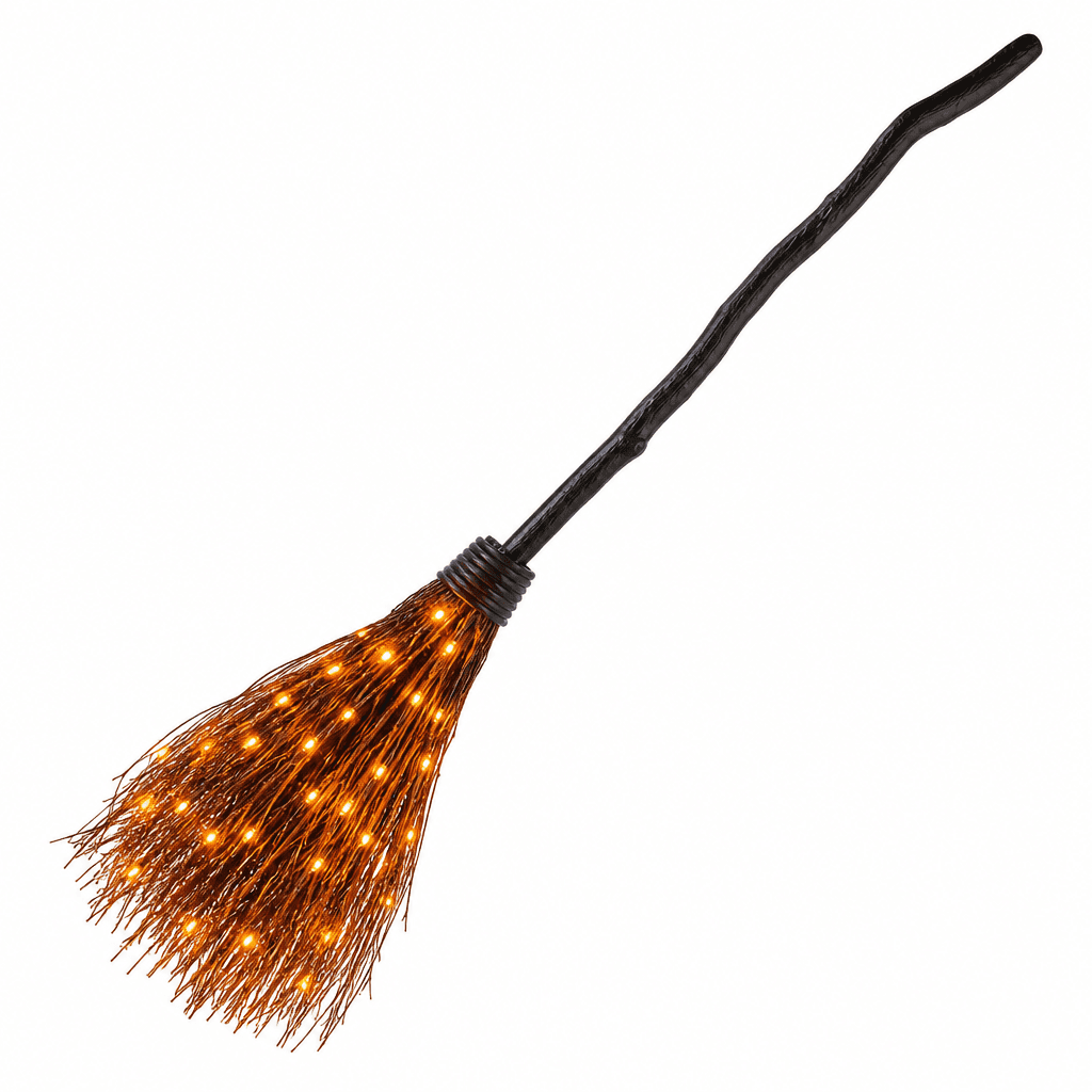 Halloween LED Witch Broom