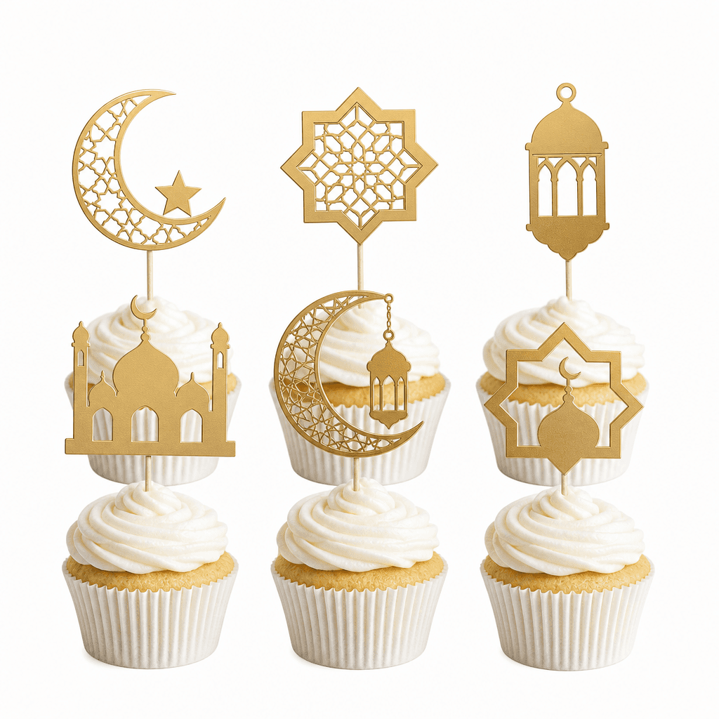 Eid Mubarak Cupcake Toppers
