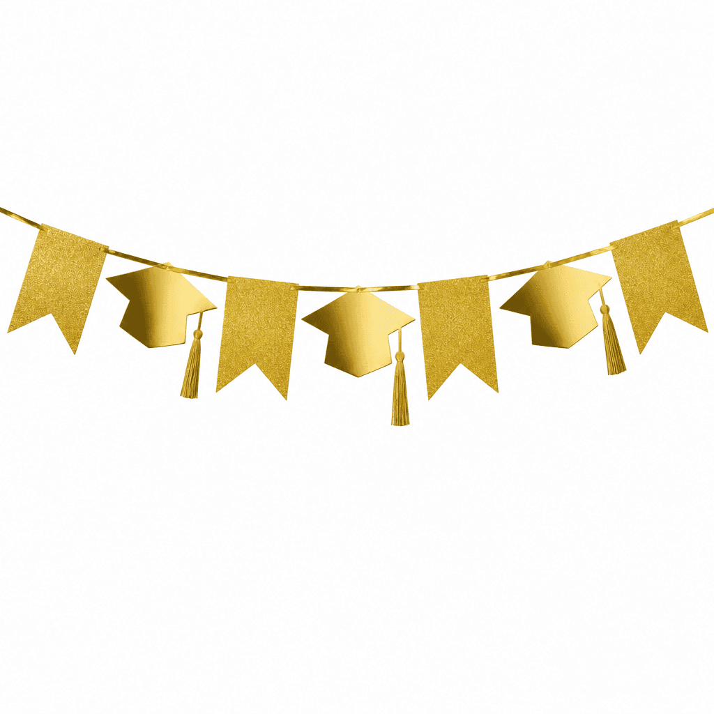 Graduation Party Banner Gold