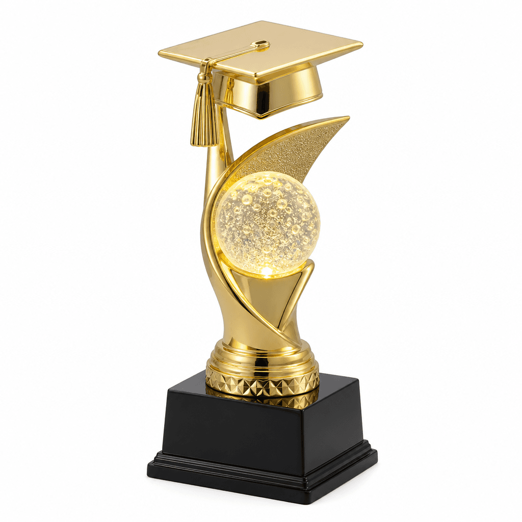 Graduation LED Trophy Gold