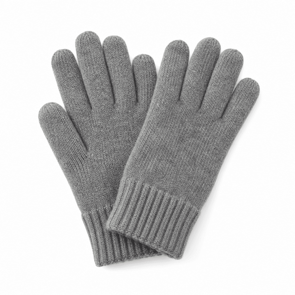 Winter Gloves Wool Grey
