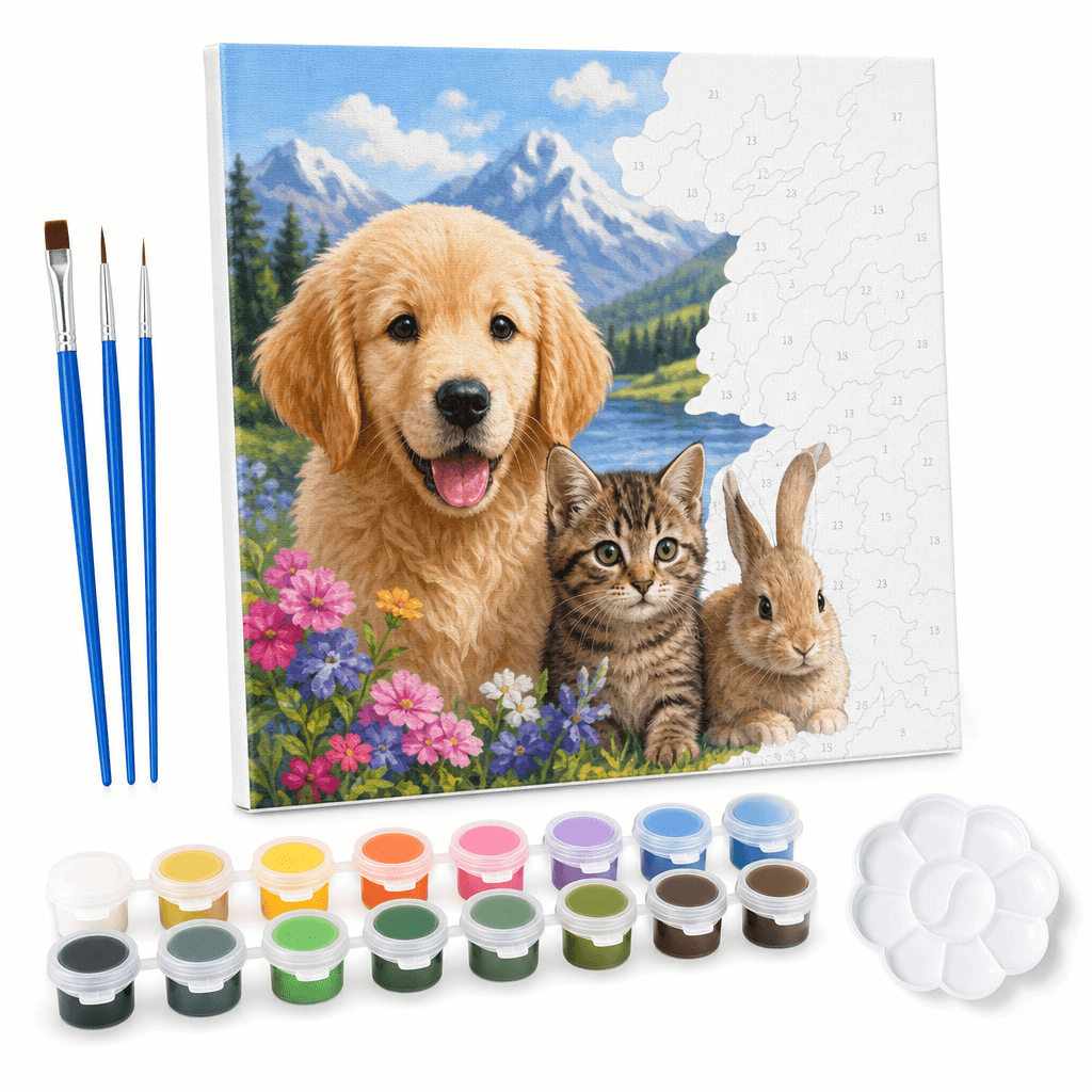 Paint‑by‑Number Kit Animals