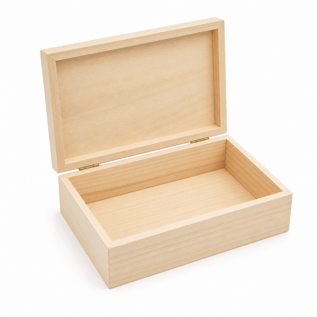 Wooden Craft Box Unfinished