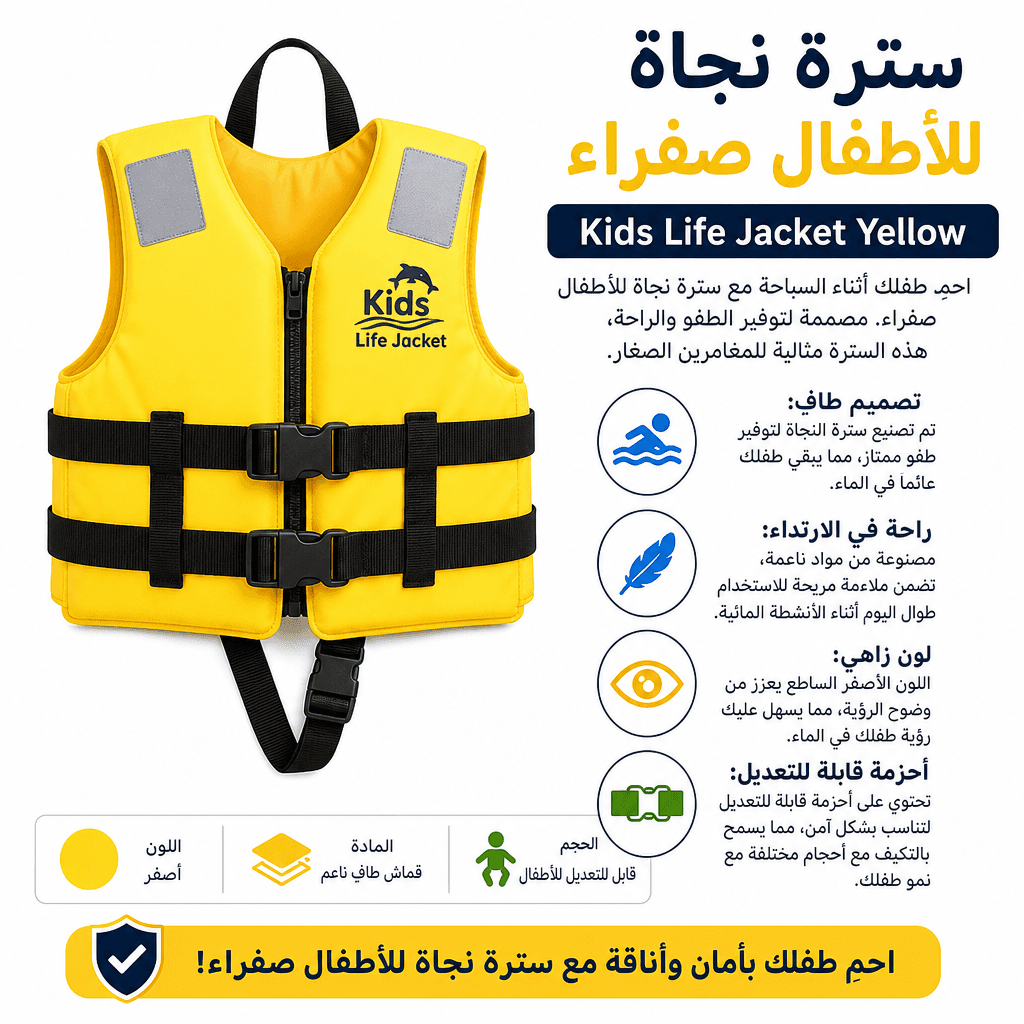Kids Life Jacket Yellow
