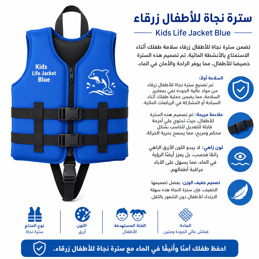 Kids Life Jacket Blue