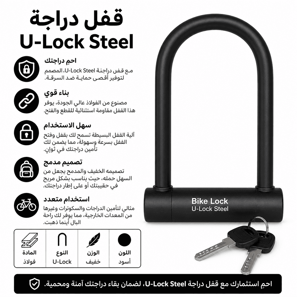 Bike Lock U-Lock Steel