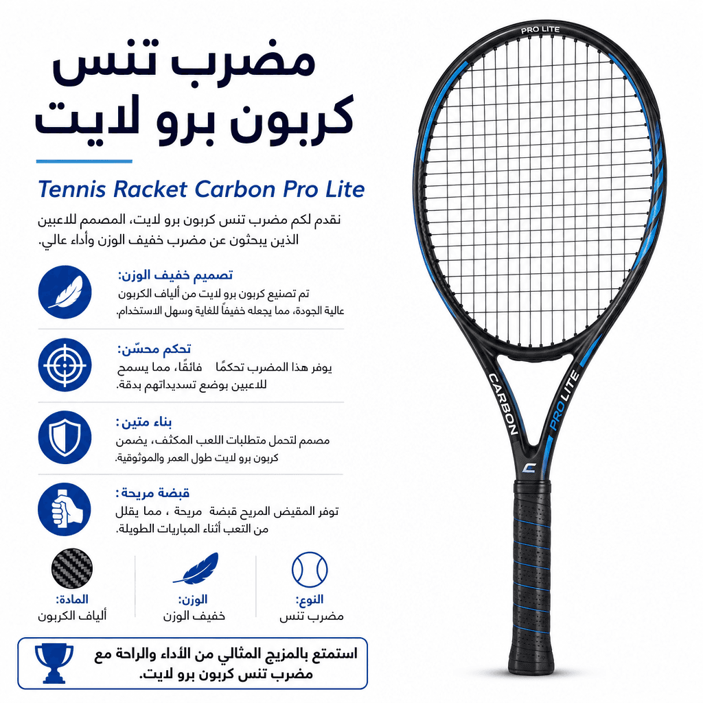 Tennis Racket Carbon Pro Lite