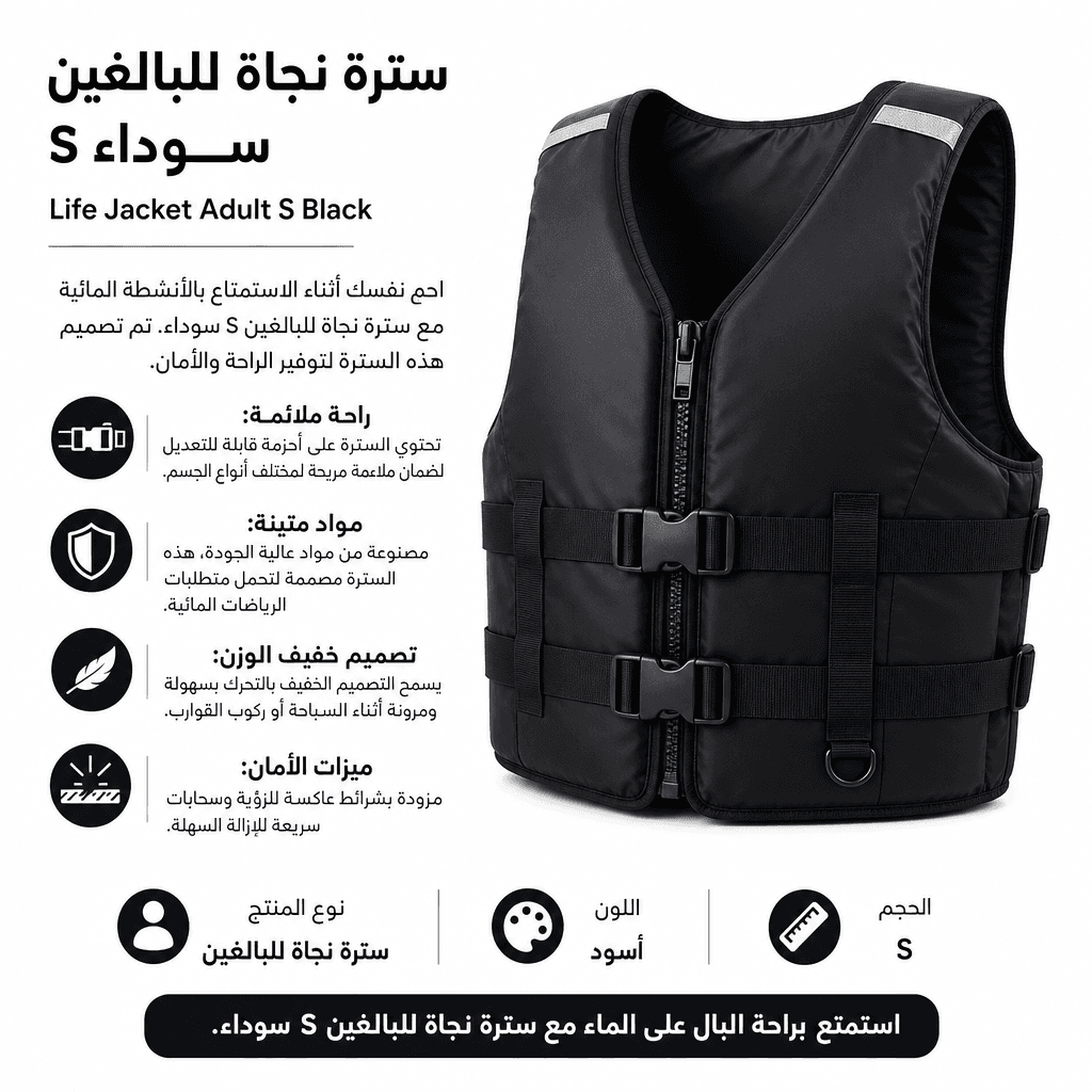 Life Jacket Adult S Black