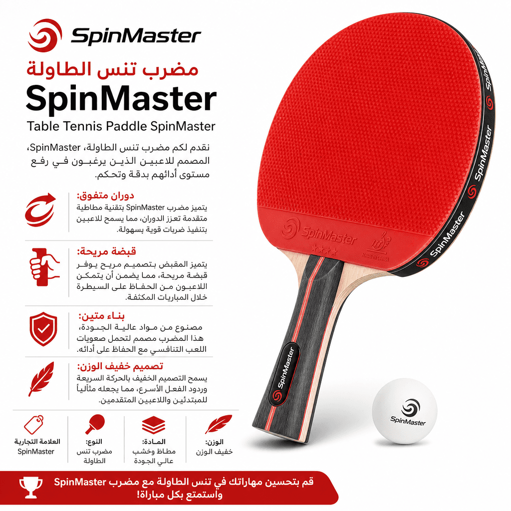 Table Tennis Paddle SpinMaster