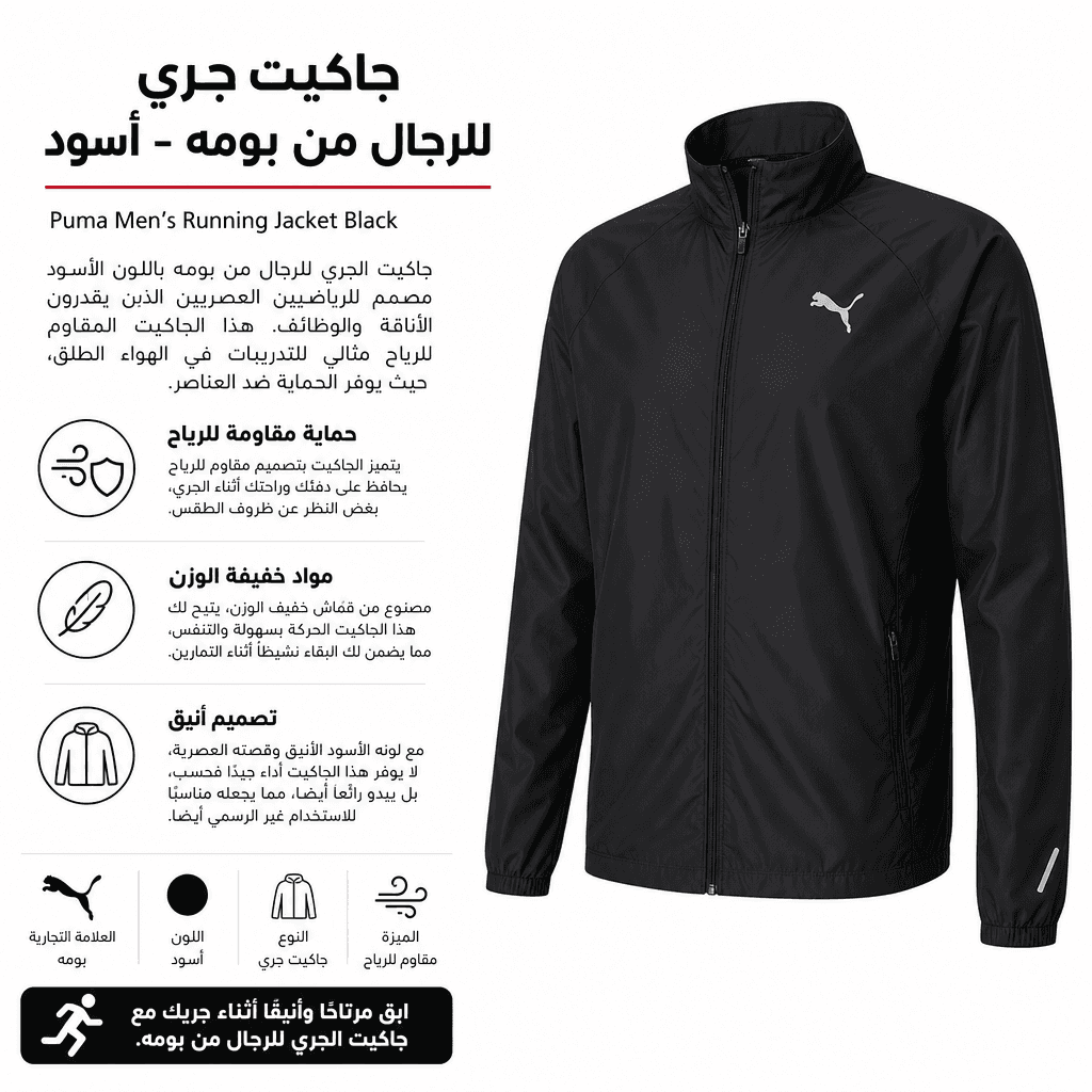 Puma Men’s Running Jacket Black