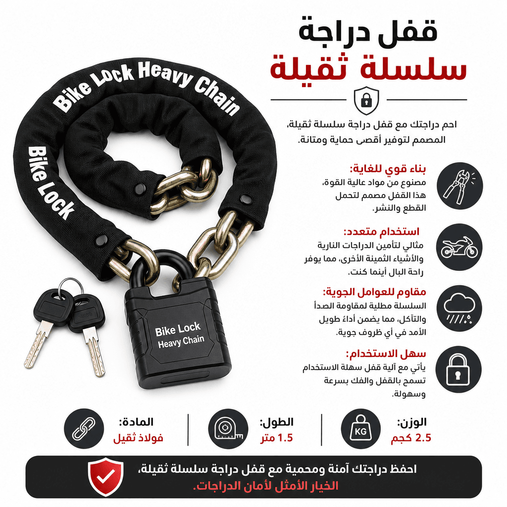 Bike Lock Heavy Chain