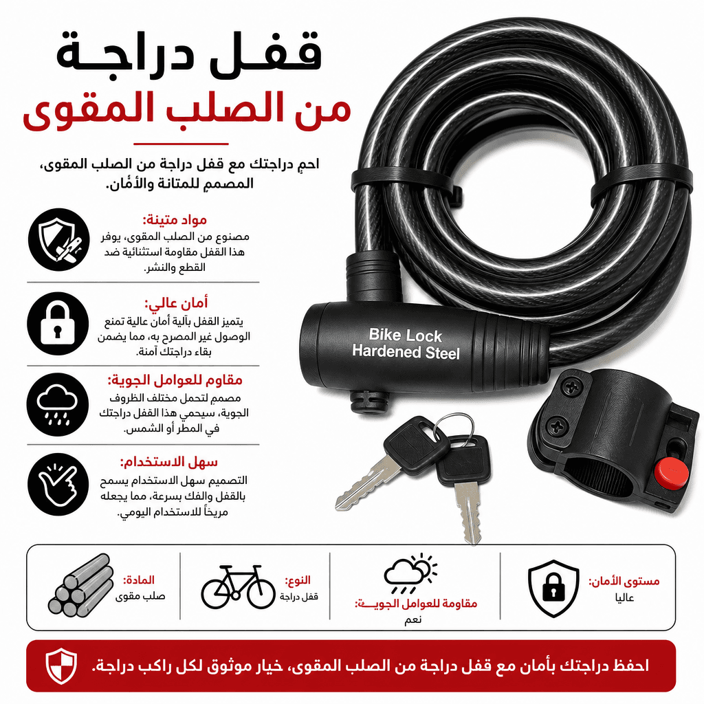 Bike Lock Hardened Steel