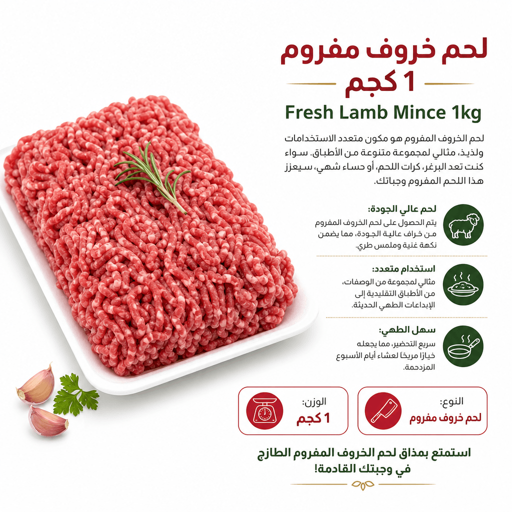 Fresh Lamb Mince 1kg